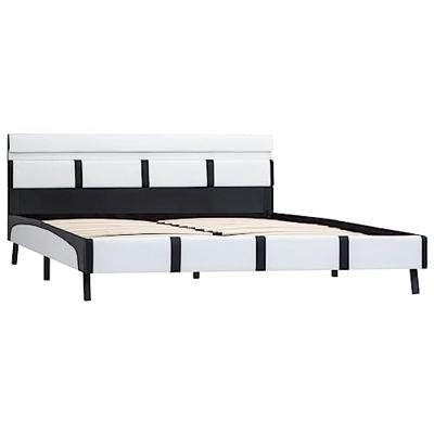 Bedframe met LED kunstleer wit 120x200 cm Bedframe met LED kunstleer wit 120x200 cm