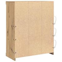 Dressoir artisanaal eikenkleurig 41 x 37 x 100 cm Bewerkt hout - thumbnail