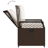 7-delige Tuinset met kussens poly rattan bruin - thumbnail