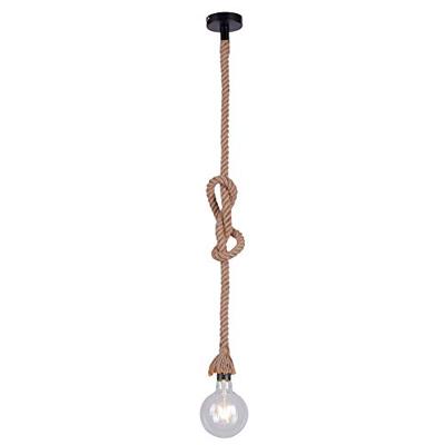 Just Light Hang touwlampRope zwart met bruin - 15481-18