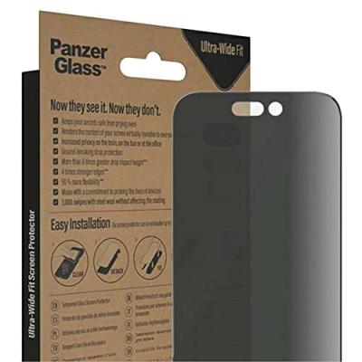 PanzerGlass Ultrawide Privacy AB P2772 Screenprotector (glas) Apple iPhone 14 Pro 1 stuk(s) Meekijkbescherming - thumbnail
