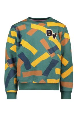 B.Nosy winter sweater jongens - groen - Scott - print