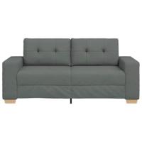 Loveseat bank 140 cm stof donkergrijs - thumbnail