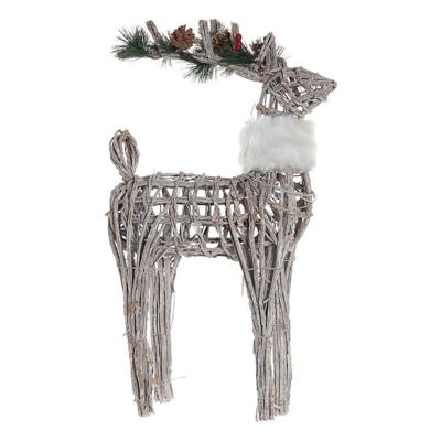 Kerstversiering DKD Home Decor Wit Rendier 33 x 14 x 60 cm