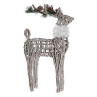 Kerstversiering DKD Home Decor Wit Rendier 33 x 14 x 60 cm - thumbnail