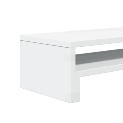 Monitorstandaard 54x22x15 cm bewerkt hout wit Monitorstandaard 54x22x15 cm bewerkt hout wit
