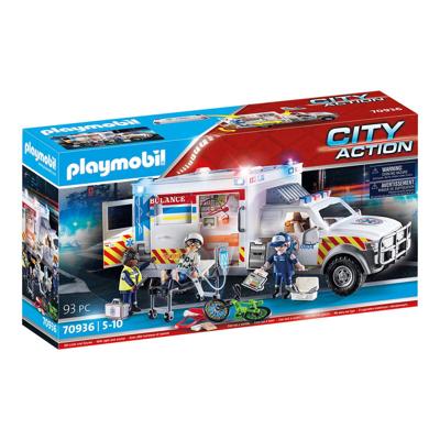 Playmobil 70936 City Action US Ambulance + Licht en Geluid - thumbnail
