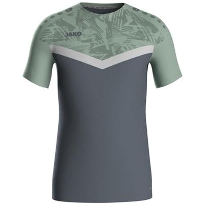 JAKO 6124 T-Shirt Iconic - Anthra Light/Mintgroen/Zachtgrijs - S