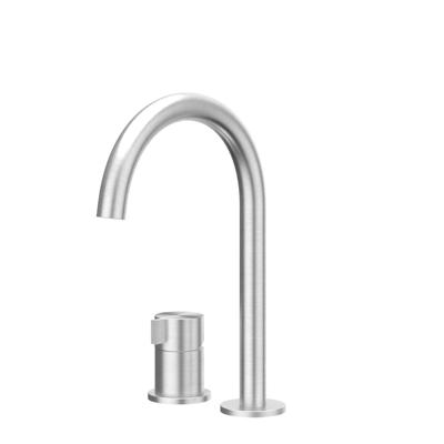 IVY Tribe Wastafelmengkraan - 2-gats - bladmontage - uitloop - coldstart - RVS316 - geborsteld 6100511