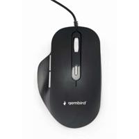 Gembird Muis Kabelgebonden Optisch Zwart 6 Toetsen 1200 dpi, 1800 dpi, 2400 dpi, 3600 dpi Verlicht, Geluidsarme toetsen - thumbnail