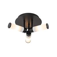 QAZQA Moderne badkamer plafondlamp zwart 3-lichts IP44 - Bath - thumbnail