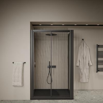 Douchecabine Schuifdeur BWS Luad 100x80x190 cm Zwart Boss & Wessing