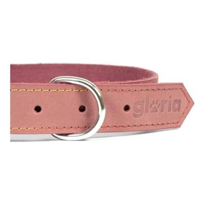 Gloria Nubuck Lederen Halsband (40cm) (Roze), roze