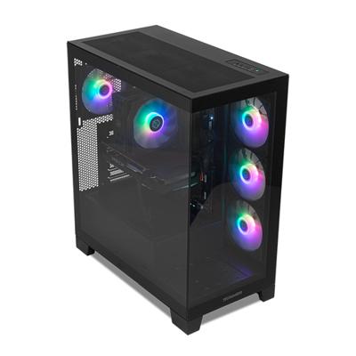 ATX Semi-toren BehuizingNox-Xtreme NXHUMMERGLOCKBK Zwart - thumbnail