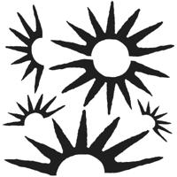 The Crafter's Workshop • template 30x30cm sunray - thumbnail