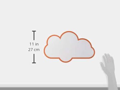 Workshopkaarten MAUL wolk 27x43cm wit 20 stuks