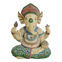 Ganesha van poly, gekleurd (B/H/D) 17x23x11cm - thumbnail