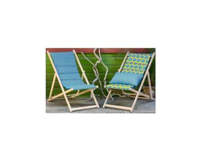 PRIVÉ-TUIN Gewatteerde strandstoel Douala - Verwijderbaar canvas