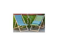PRIVÉ-TUIN Gewatteerde strandstoel Douala - Verwijderbaar canvas - thumbnail
