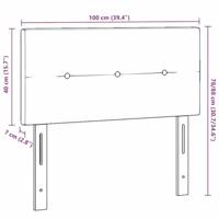 Hoofdbord met LED -striplichten Blauw 100 cm Fluweel - thumbnail