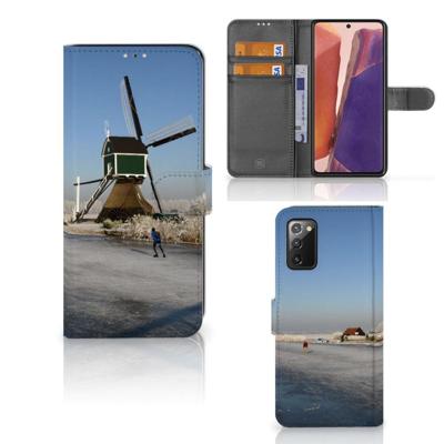 Samsung Galaxy Note 20 | Flip Cover | Schaatsers | Portemonnee hoesje Samsung Galaxy Note 20 | Flip Cover | Schaatsers | Portemonnee hoesje