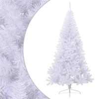 VidaXL Kunstkerstboom met standaard half 240 cm pvc groen - thumbnail