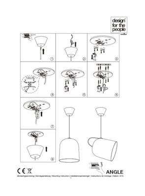 Hanglamp zwart 'Angle' E27 dimbaar warm wit zwart 20 cm DFTP Hanglamp zwart 'Angle' E27 dimbaar warm wit zwart 20 cm DFTP
