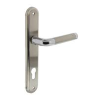 Intersteel Deurkruk Agatha op langschild profielcilinder 88mm - chroom/nikkel mat - thumbnail