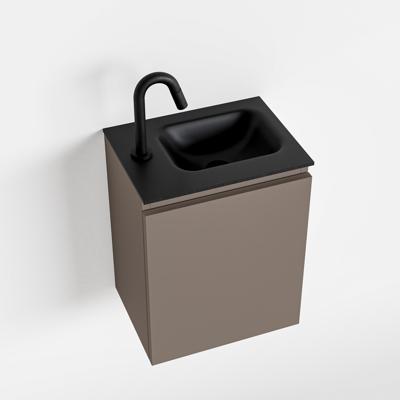 MONDIAZ OLAN 40cm toiletmeubel smoke. LEX wastafel urban rechts 1 kraangat MONDIAZ OLAN 40cm toiletmeubel smoke. LEX wastafel urban rechts 1 kraangat