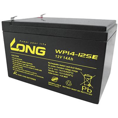 Long WP14-12SE Loodaccu 12 V 14 Ah Loodvlies (AGM) (b x h x d) 151 x 100 x 98 mm Kabelschoen 6.35 mm Cyclusbestendig, Geringe zelfontlading, Onderhoudsvrij Long WP14-12SE Loodaccu 12 V 14 Ah Loodvlies (AGM) (b x h x d) 151 x 100 x 98 mm Kabelschoen 6.35 mm Cyclusbestendig, Geringe zelfontlading, Onderhoudsvrij