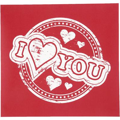 Screen stencil, I love you, vel 20x22 cm, 1 vel
