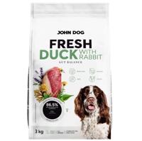JOHN DOG Fresh Duck with rabbit - droog hondenvoer - 3kg - thumbnail