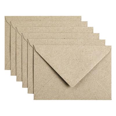 Envelop Papicolor C6 114x162mm kraft grijs pak à 6 stuks Envelop Papicolor C6 114x162mm kraft grijs pak à 6 stuks