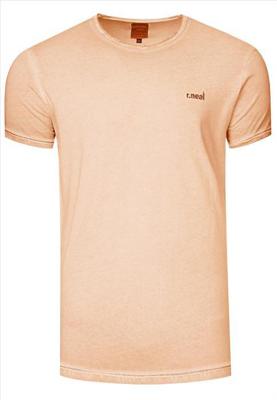 RustyNeal - Heren T-shirt - Shirt - Zalmkleur - Opdruk