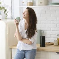 Xavax koffiepad-blik voor bewaren van 20 senseo-pads etc. metaal zwart - thumbnail