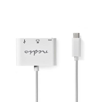 Nedis CCGB64765WT02 Usb-c-adapterkabel Type-c Male - A Female / Type-c Female / Hdmi-uitgang 0,2 M Wit