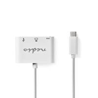 Nedis CCGB64765WT02 Usb-c-adapterkabel Type-c Male - A Female / Type-c Female / Hdmi-uitgang 0,2 M Wit - thumbnail