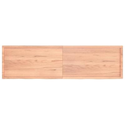 VidaXL Wastafelblad 220x60x(2-4) cm behandeld massief hout lichtbruin