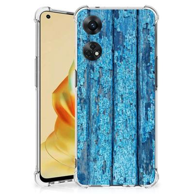 OPPO Reno8 T 4G Stevig Telefoonhoesje Wood Blue OPPO Reno8 T 4G Stevig Telefoonhoesje Wood Blue