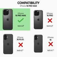 Qialino iPhone 16 Pro Max hoesje - Leren bookcase - Zwart - thumbnail