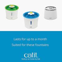 Catit Waterfilter met drievoudige werking, set van 2 stuks, wit - thumbnail