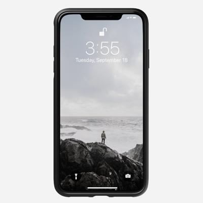 Nomad Rugged Case Leather iPhone XS Max zwart