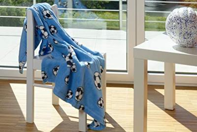 Playshoes fleece babydeken Voetbal Blauw