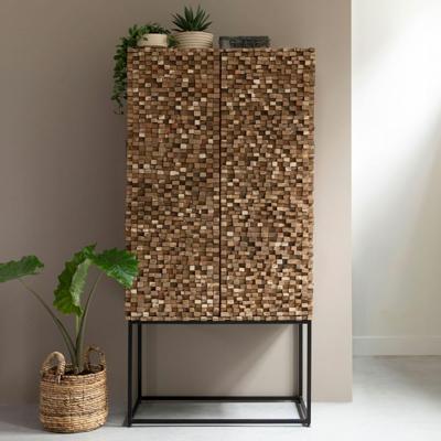 MUST Living Opbergkast 'Sticks' Teakhout, 180 x 90cm MUST Living Opbergkast 'Sticks' Teakhout, 180 x 90cm