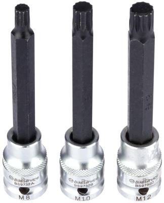 Bikeservice schroevendraaier bit stkschlein stossdaemp bst spline 1/2" 3pcs