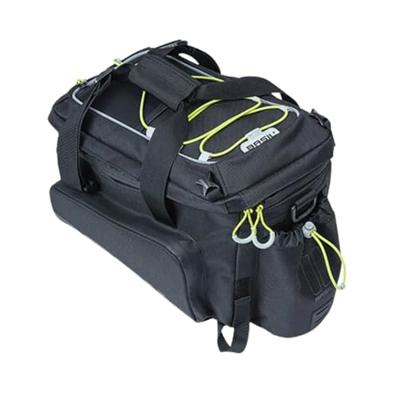 Basil miles xl pro bagagedragertas - waterdicht - sportief - zwart/lime - 9-36l - mik/rt adapterplaten