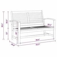 Tuinbankenset 3 pcs Naturel Massief Teakhout - thumbnail