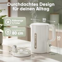 Clatronic WK 3835 waterkoker 1,7 l 2200 W Wit - thumbnail