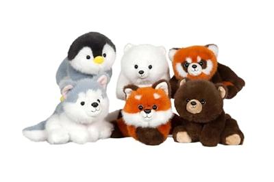 Pluche knuffel rode panda Floppy Choopy - GIPSY TOYS - 22 cm - Oranje / Bruin / Wit