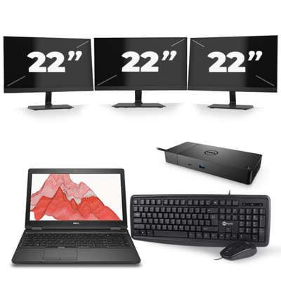 Dell Precision 3520 - Intel Core i7-7e Generatie - 15 inch - 16GB RAM - 256GB SSD - Windows 11 + 3x 22 inch Monitor Dell Precision 3520 - Intel Core i7-7e Generatie - 15 inch - 16GB RAM - 256GB SSD - Windows 11 + 3x 22 inch Monitor